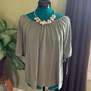 Forest green suede top